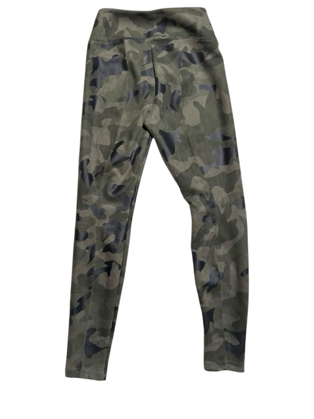 White House Black Market Faux Suede RunWayLeggings Camo Green Size 4 Short
